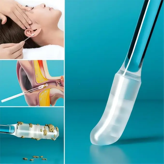 24Pcs Disposable Silicone Ear Wax Remover Safe Sticky Ear Pick for Kids Adults Reusable Ear Cleaner Adhesive Earpick Swabs Tools