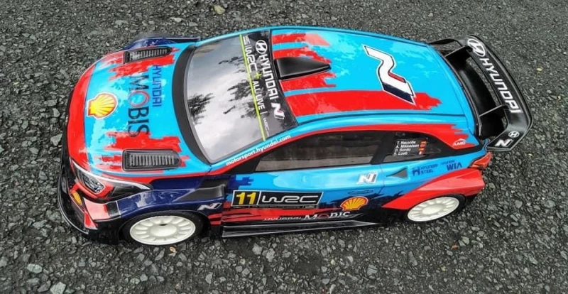 Body shell decals for 1/10 Hyundai i20 RC Rally car