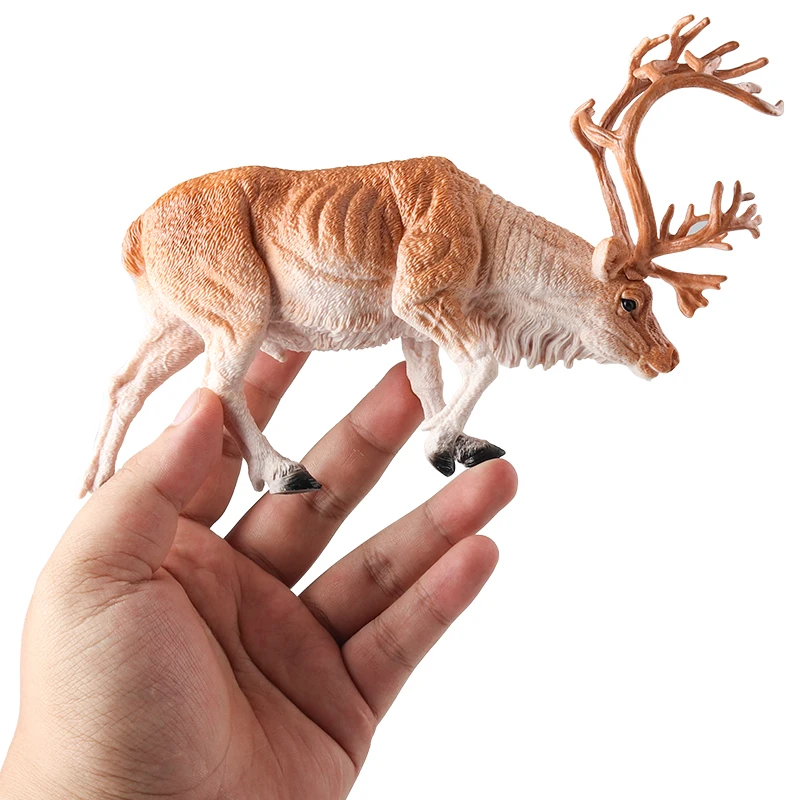 Oenux 6 قطعة حيوانات القطب الجنوبي البطريق القطب الشمالي الدب القطبي الأيائل ختم الذئب عمل أرقام البلاستيكية لعبة تعليمية لطيفة للأطفال هدية #5