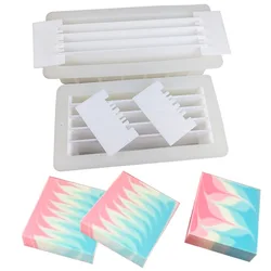Rectangle Thickened Soap Silicone Mold Toast Baking Tool Acrylic Partition Cold Soap Rendering Handmade Soap Molds 1.2/1.4L