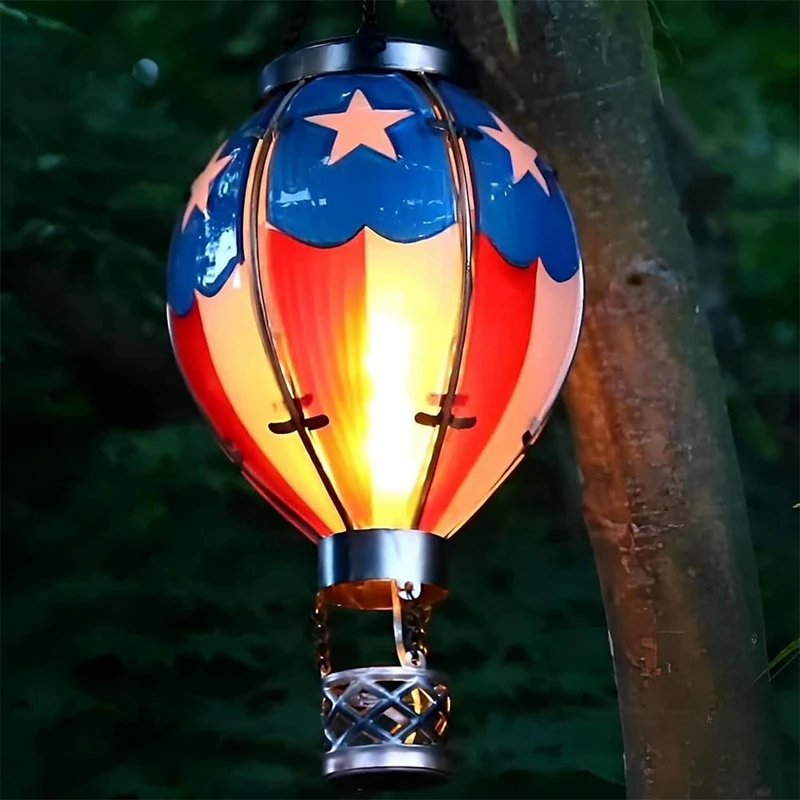 

Hot Air Balloon Outdoor Solar Lanterns Waterproof For Garden Patio Porch Tree Yard Decorations