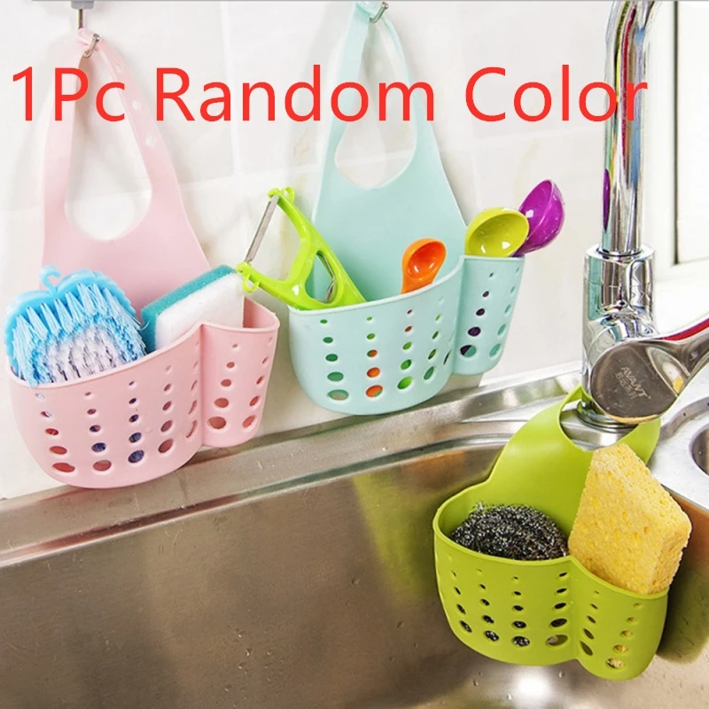 Kitchen Organizer Soap Sponge Drain Rack Sink Shelf Dish Drainer Portable Hanging Drain Basket Kitchen Gadget Kitchen Accessory