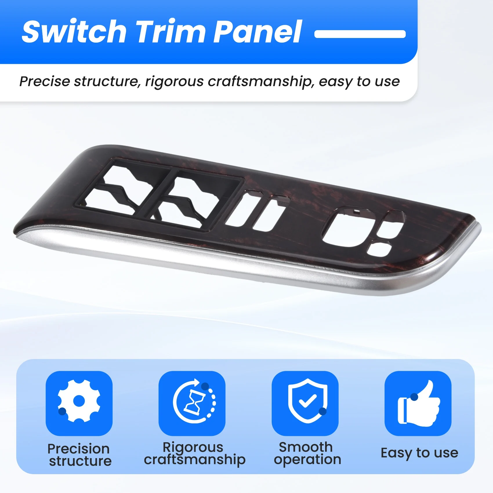 

A73Q-Car Left Front Window Lift Switch Trim Panel 74232-06490 7423206490 For Toyota Camry 2012-2017 Armrest Trim Panel