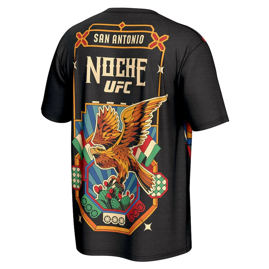 2025 جديد الرجال UFC الأحمر/الأزرق باريس المثمن مايوه موضة كرة القدم جيرسي الشارع موضة عادية رياضية قصيرة الأكمام تي شيرت