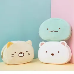 New Kawaii Cute Anime Sumikko Gurashi Children Plush Make up Cosmetics Cases  Stuffed Coin Purse For Women