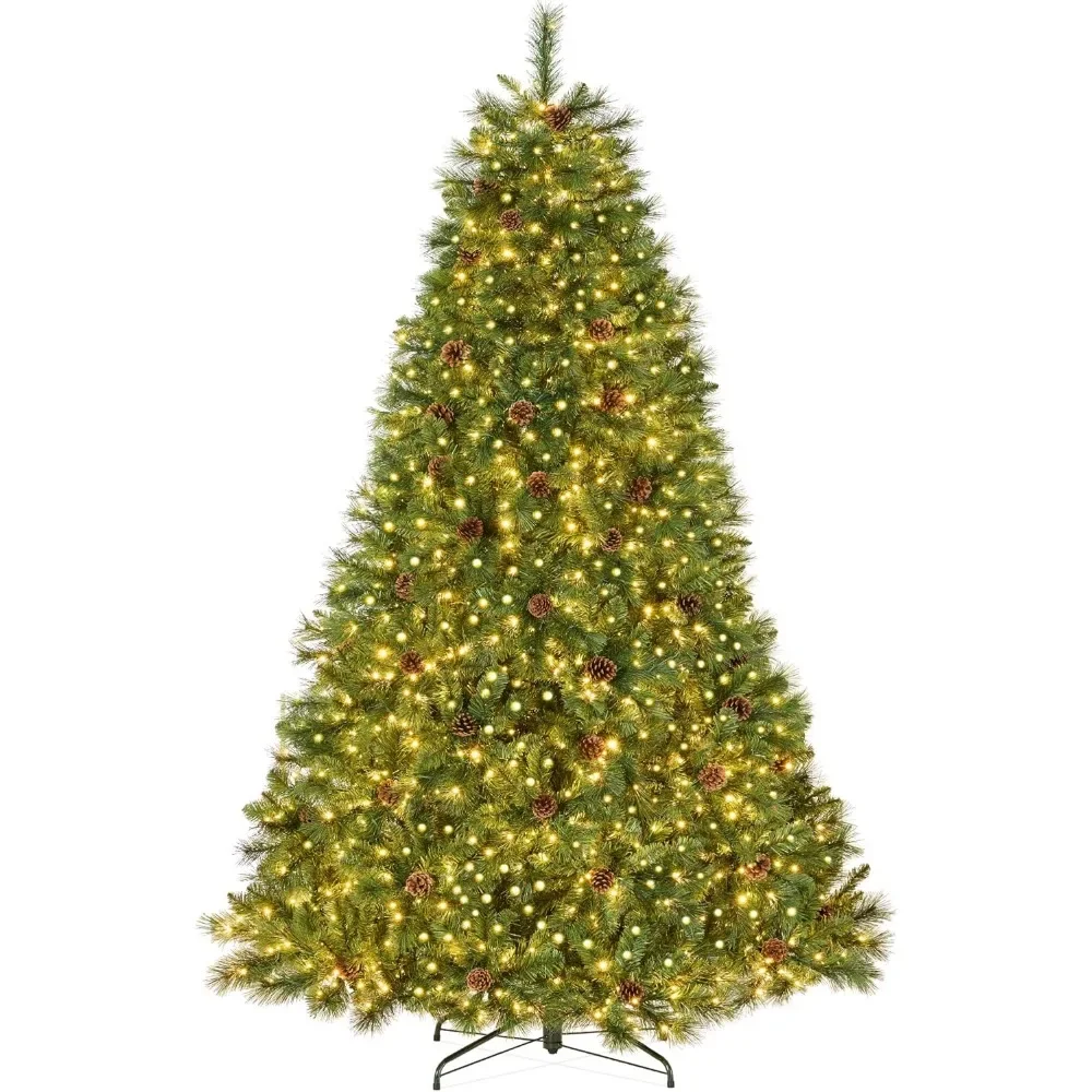 

9ft Pre-Lit Scotch Pine Christmas Tree, Premium Pre-Decorated Artificial Holiday Decor, Christmas Decor