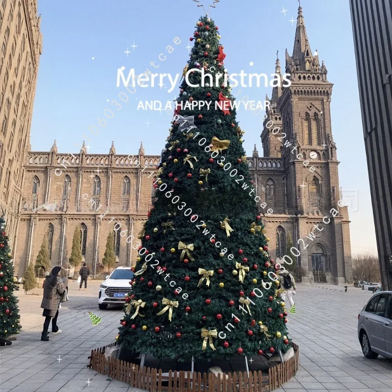 Factory large 3-60 meters Christmas tree spot shopping mall hotel square Christmas atmosphere decoration large iron frame tree