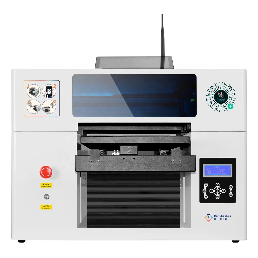 3050 UV Flatbed Printer Wifi A3 Led UV Printing Machine H5 Mobile APP Online DIY Picture for Flat Items Shipping From USA