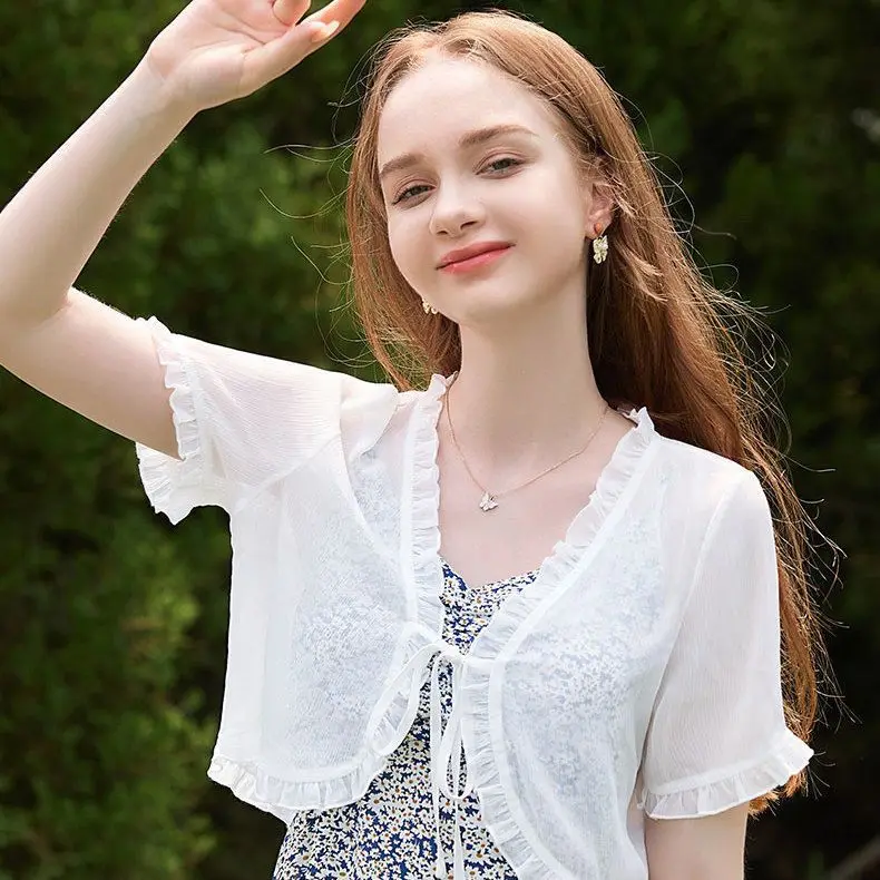

Новая летняя женская ort Sve Sun Protection irt Верхняя одежда с жилетом на бретелях Топ Fairy T в тон с тер Dr