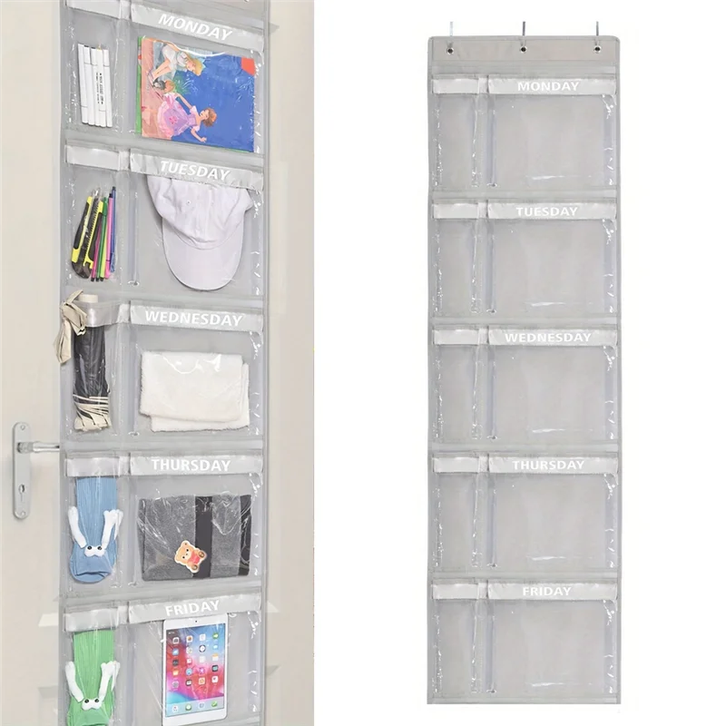 أرفف VOFUN-Closet للأطفال، منظم تعليق للملابس الأسبوعية، تخزين ملابس يوم الأسبوع من الاثنين إلى الجمعة #5