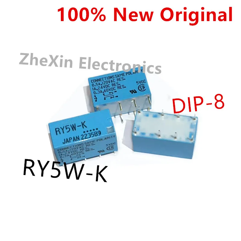 5-10PCS/Lot   RY24W-K 、RY12W-K 、RY5W-K   DIP-8   New Original Signal Relay 1A DPDT  RY-5W-K、RY-12W-K、RY-24W-K