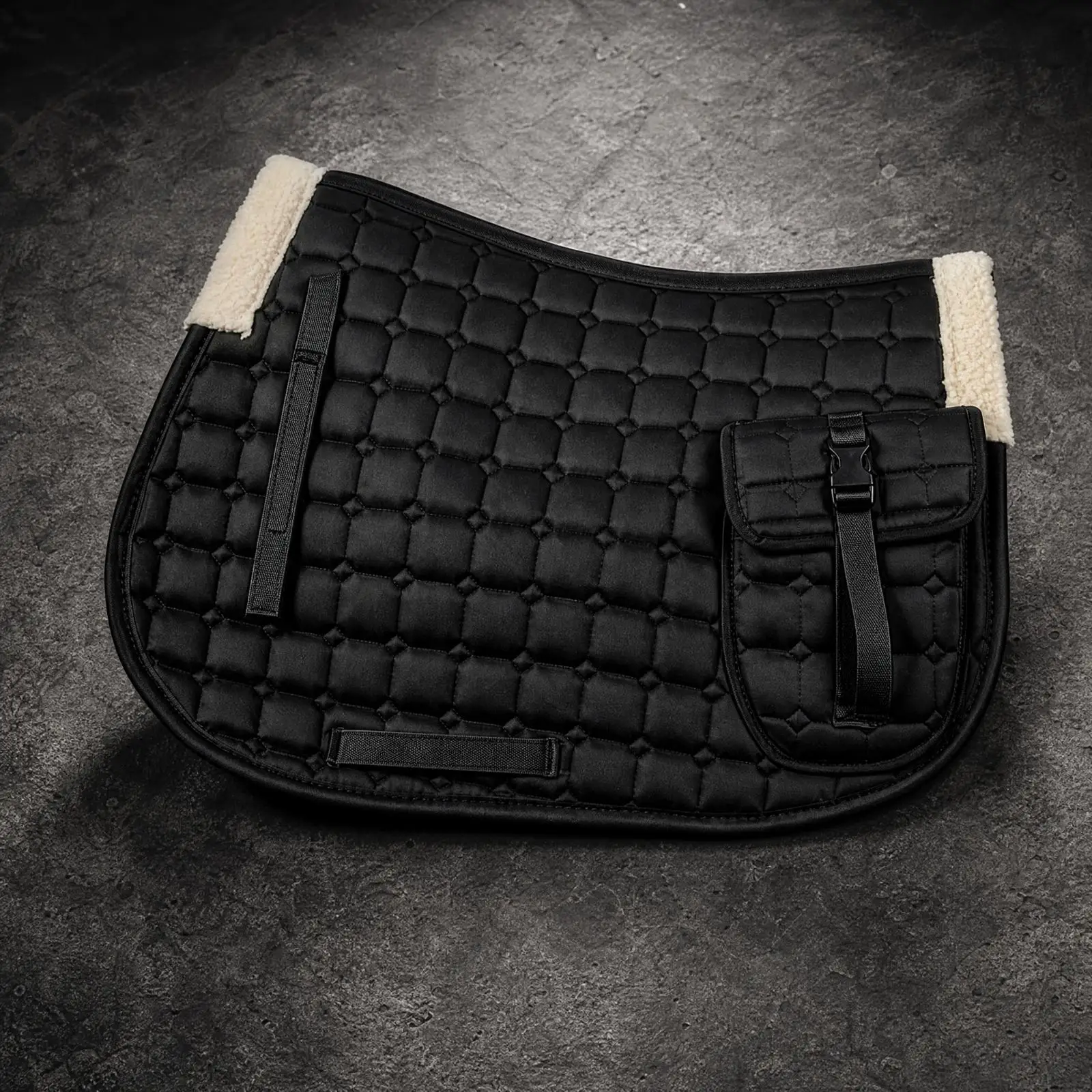 Padded Horse Riding Saddle Mat with Adjustable Strap for Western Trail Equestrian Competition Use