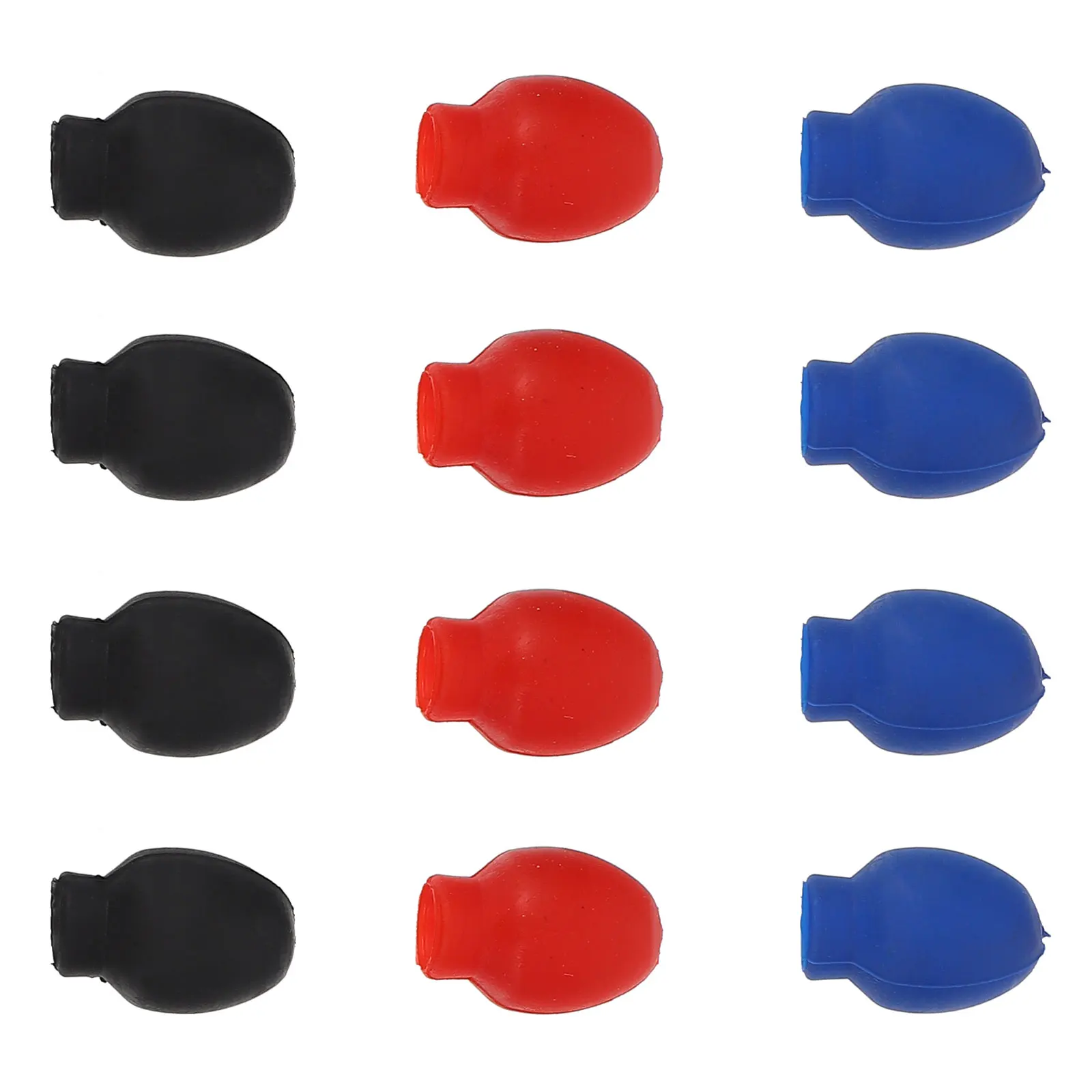 

6 Pairs Rubber Drumstick Tips Silent Drum Stick Tip Mute Covers Protect Head Warm Tone Practice Music Accessories