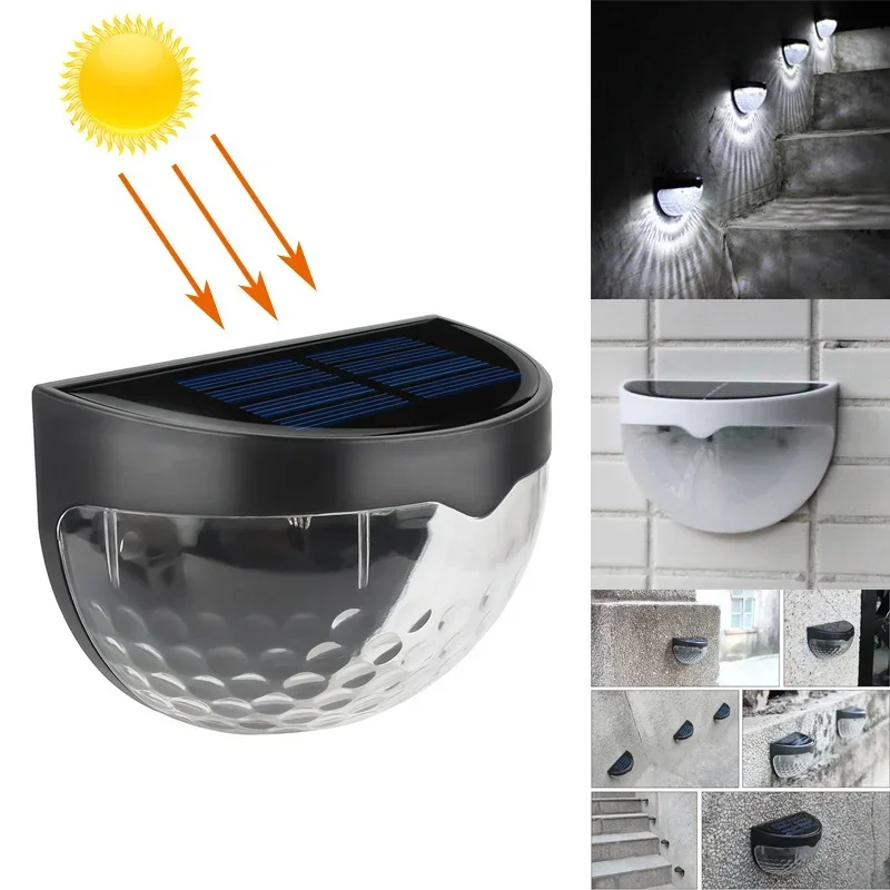 Luz Solar para exteriores, luces LED de calle, Control de inducción, decoración de patio, valla Solar, luz de pared semicircular, ahorro de energía