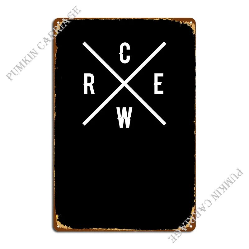 Crew Metal Sign Garage Printing Wall Decor Wall Decor Tin Sign Poster