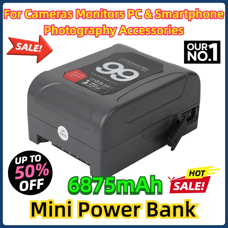 For Cameras Monitors PC & Smartphone Photography Accessories CL60 Power 99 V Mount Battery 6875mAh Mini Power Bank