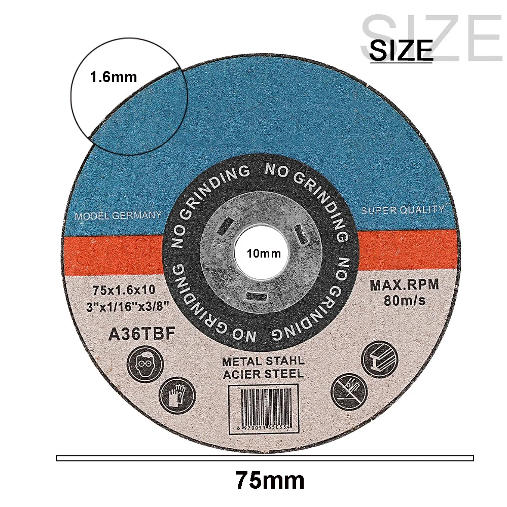 50-5 шт. 75-мм отрезной диск, отрезной круг для смолы, алмазное полотно циркулярной пилы, толщина 1,6 мм, угловая шлифовальная машина для металла,
