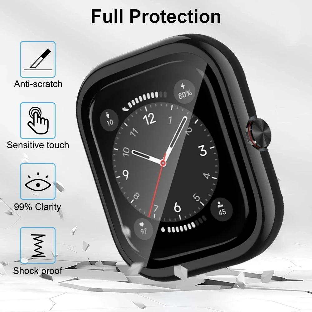 For Honor Choice Watch Case Strap Tempered Glass Protective Full Cover Nylon Soft Band Women men Belt Screen protector film