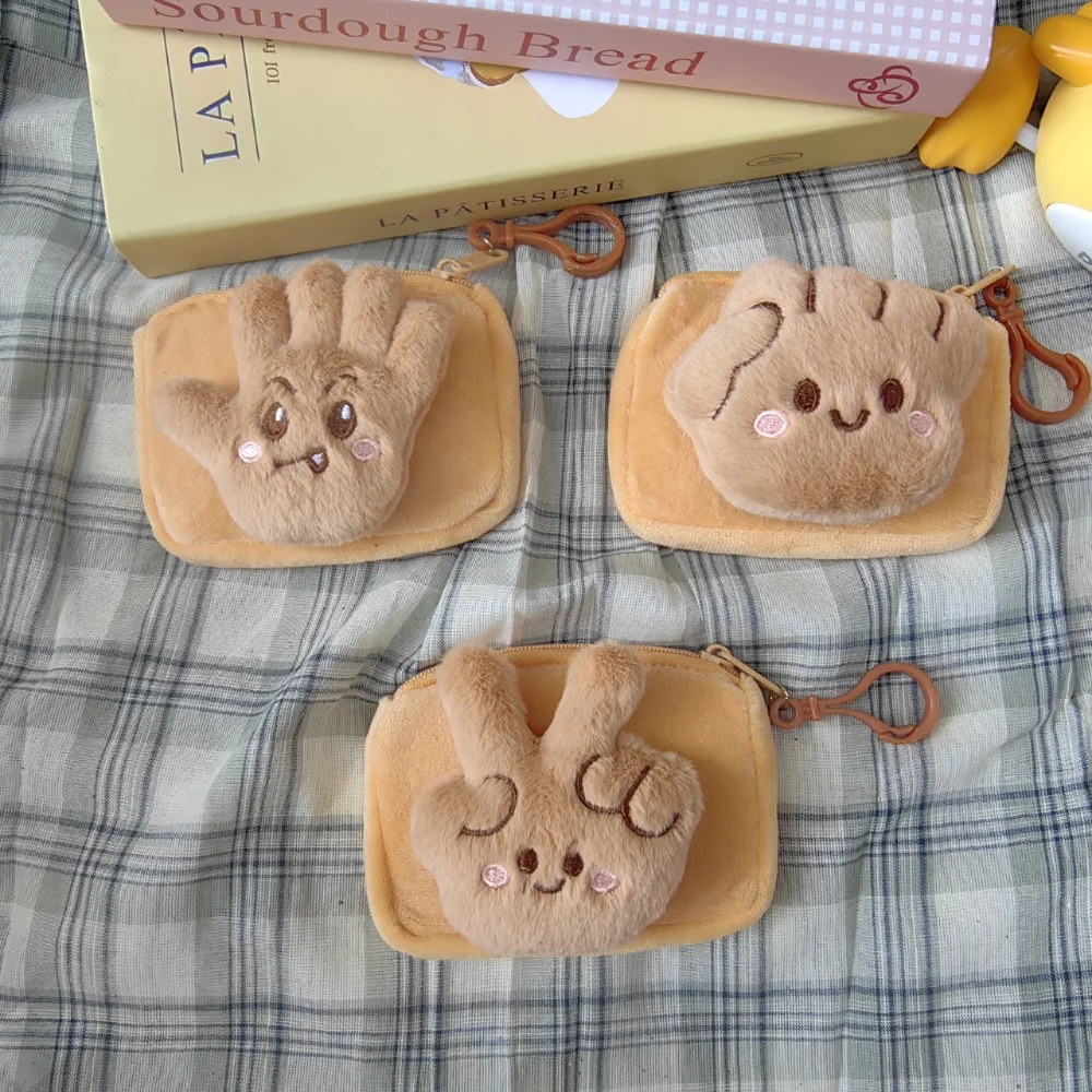 Plüsch-Münzen-Geldbörse, kreative Geldbörse, Mini-Aufbewahrungstasche, tragbare Cartoon-Geldbörse für den täglichen Gebrauch, Taschenreisen