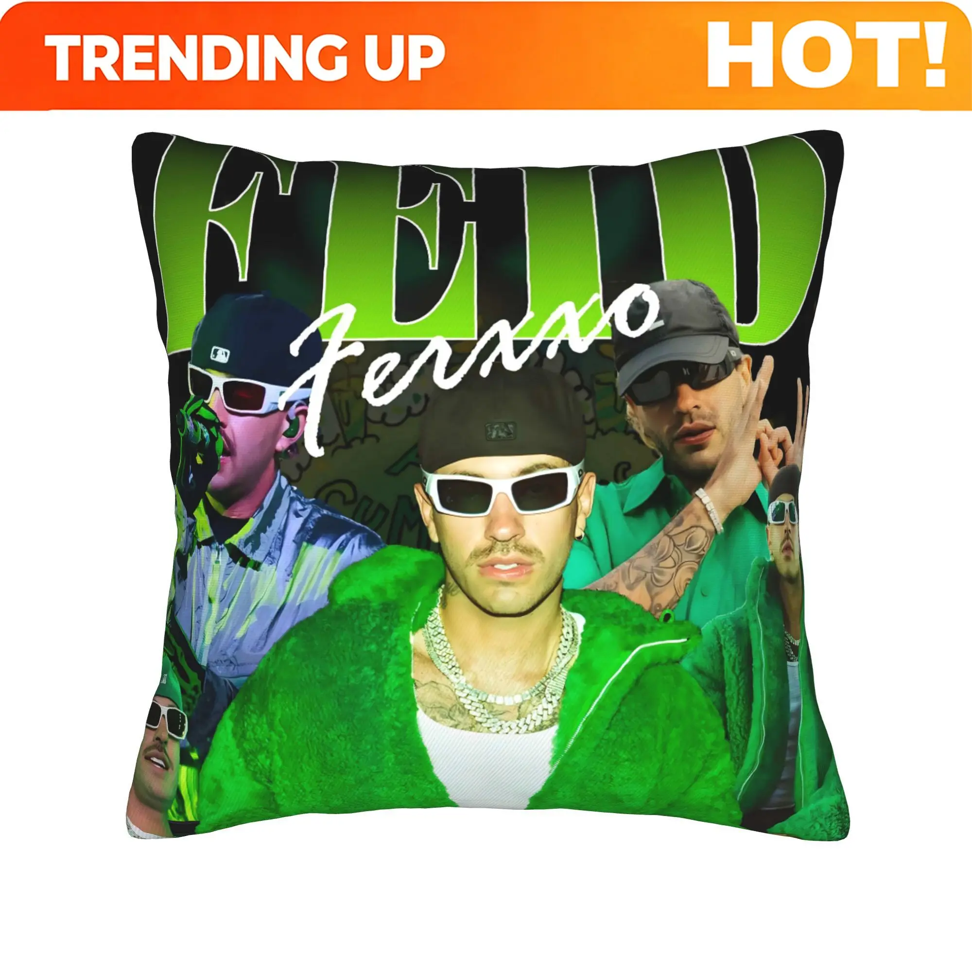 Customize Ferxxo Feid Tranquil Tones Single Sided Printed Pillowcase Creating a Calming Ambience in Home Corners,