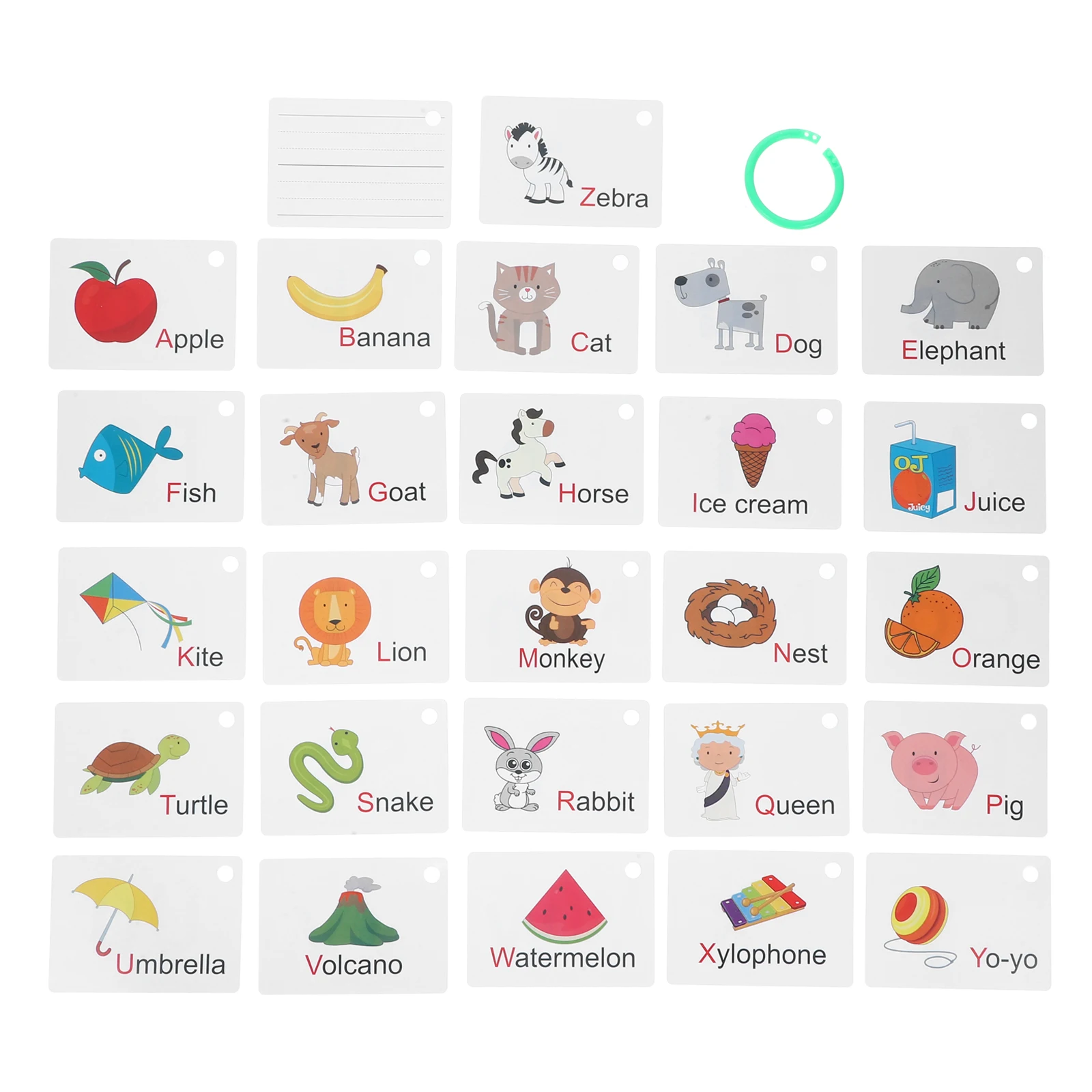 Educazione precoce Carte inglesi Giocattolo Portatile Giocattolo per bambini Cartone animato Accessori cognitivi Gioco di puzzle