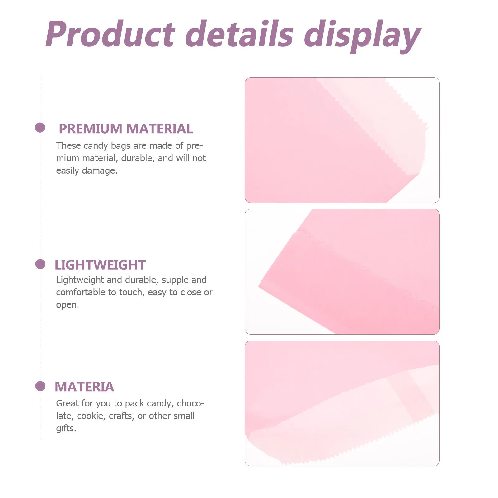 

100Pcs Bags Durable Candy Cookie Baking Packaging Party Favor Snack Holder Bags Pastry Bag