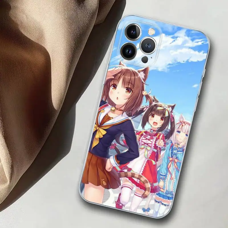 Nekopara Phone Case Silicone Soft for iphone 14 13 12 11 Pro Mini XS MAX 8 7 6 Plus X XS XR Cover