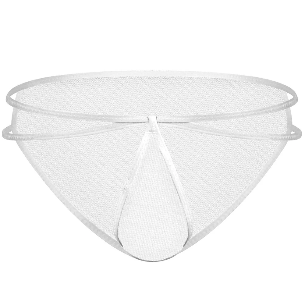 男性のためのセクシーなシームレスな下着,メッシュ,透明,ポケット付き,ひもパンティー,穴あき,通気性,軽量,男性用パンティー