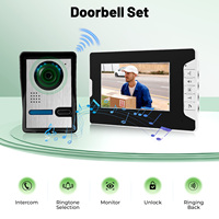 Video Door Phone Doorbell Intercom System 7-inch TFT LCD Screen Outdoor Waterproof Video Camera IR Night Vision