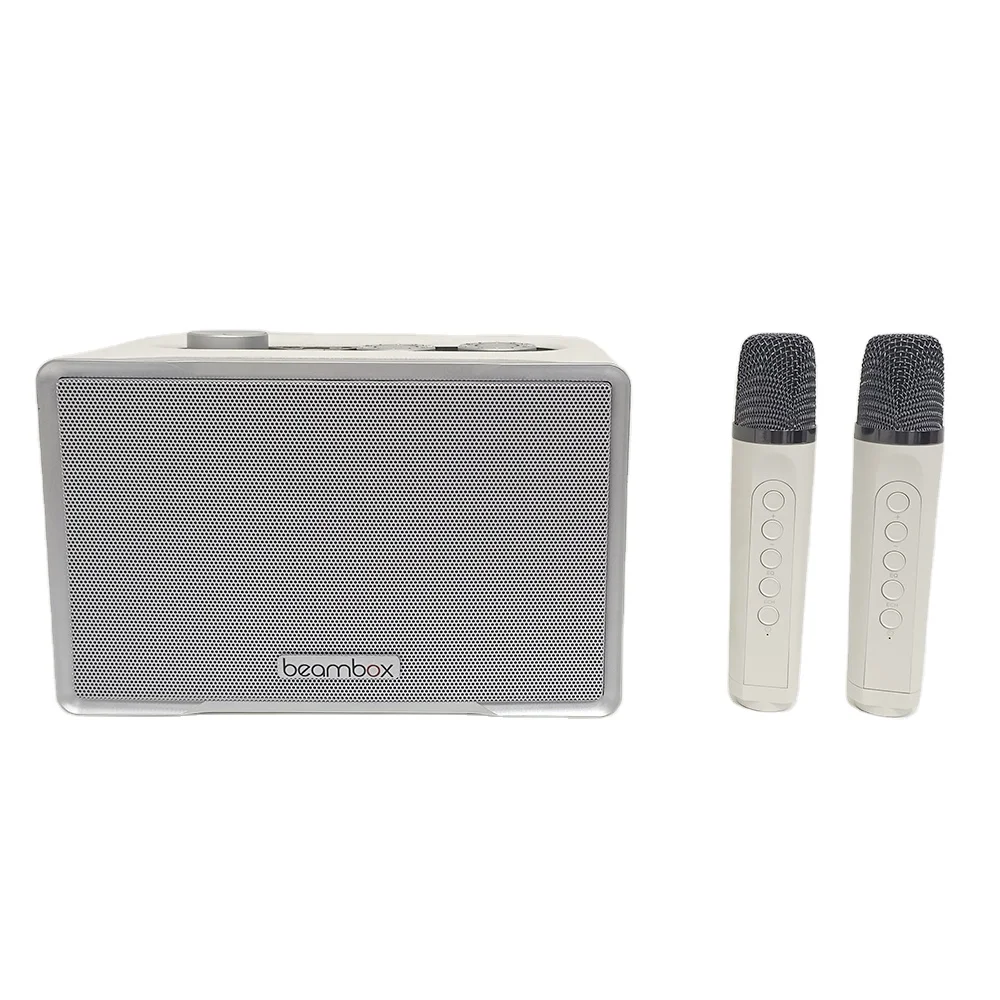 New Trending Best Quality Wood Woofer Speaker  Wireless Microphone Portable Wholesale Home Theater