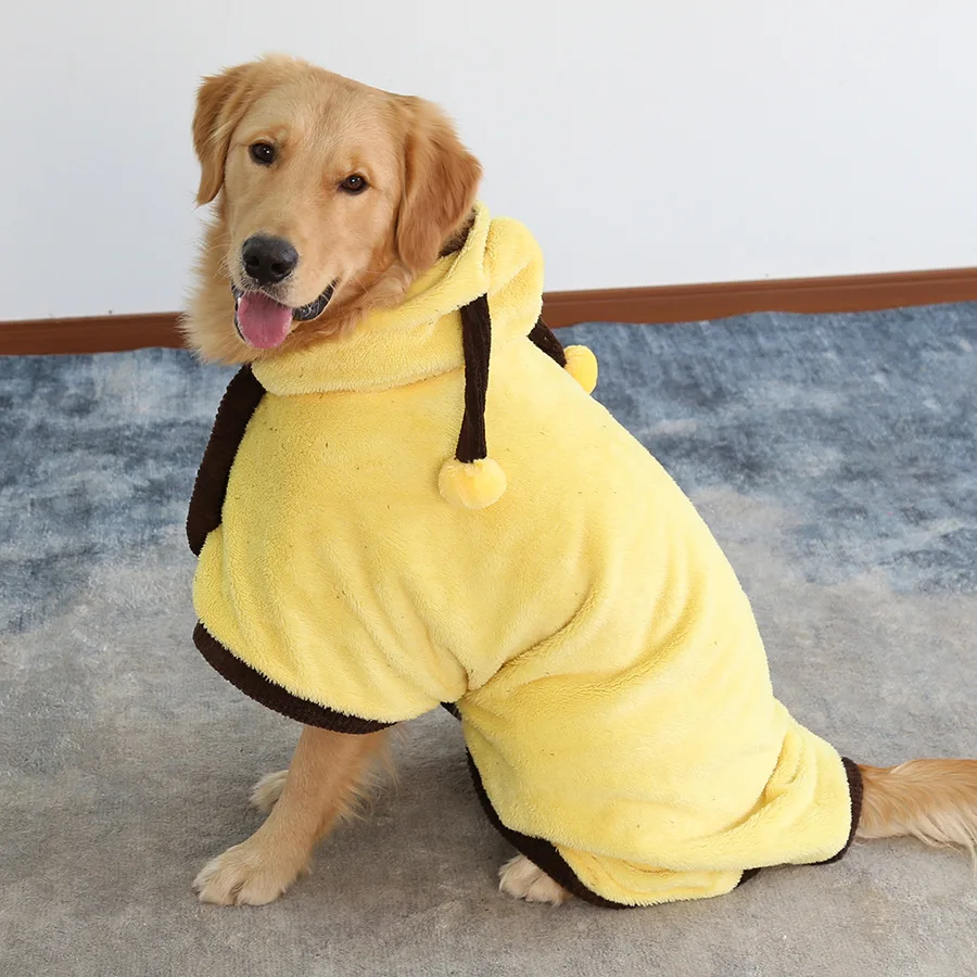 

Mutihome Double Sided Nightgown Autumn And Winter Cloak Cloak Large Dog Clothes Golden Fur Samoyed Dog Supplies Pet Clothes