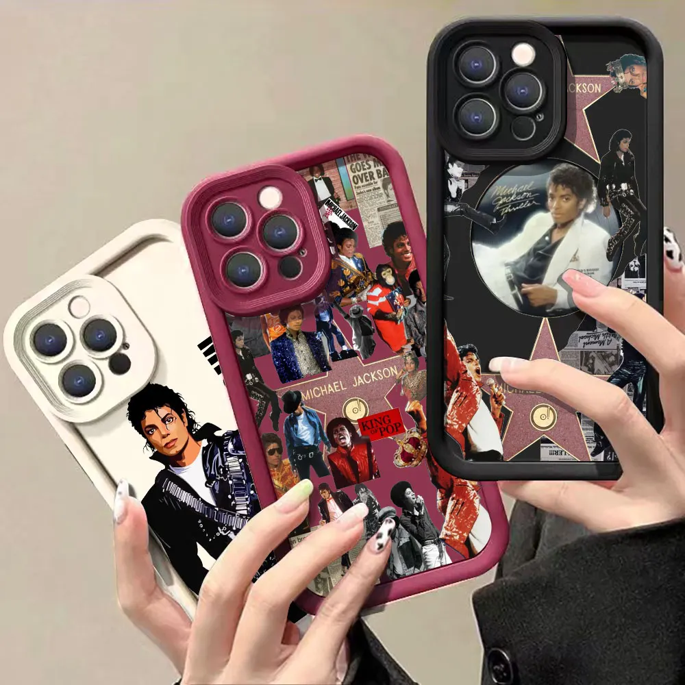 Singer Michael Jackson Poster Phone Case For Samsung Galaxy S24Ultra S23 S22 S21 S20 Plus Fe Note 20 Ultra 5G Shockproof Cover