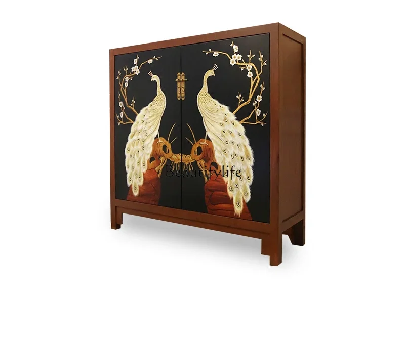 

X4 parts and accessoriesAmerican highend atmospheric gold foil peacock neoclassical entrance cabinet restaurant side cabinet