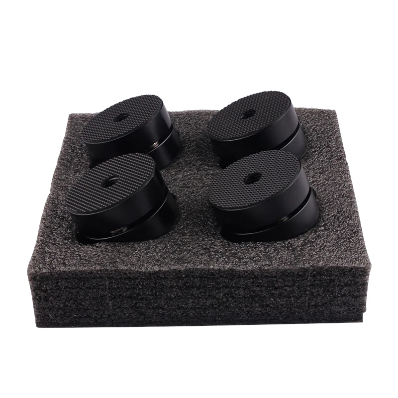 YYTCG 4Pcs Hohe Qualität Audiophile Schock Dämpfung Pad HIFI Stand Füße lautsprecher Stabilisieren Audio CD Aluminium Isolation Füße Pad Fuß 3