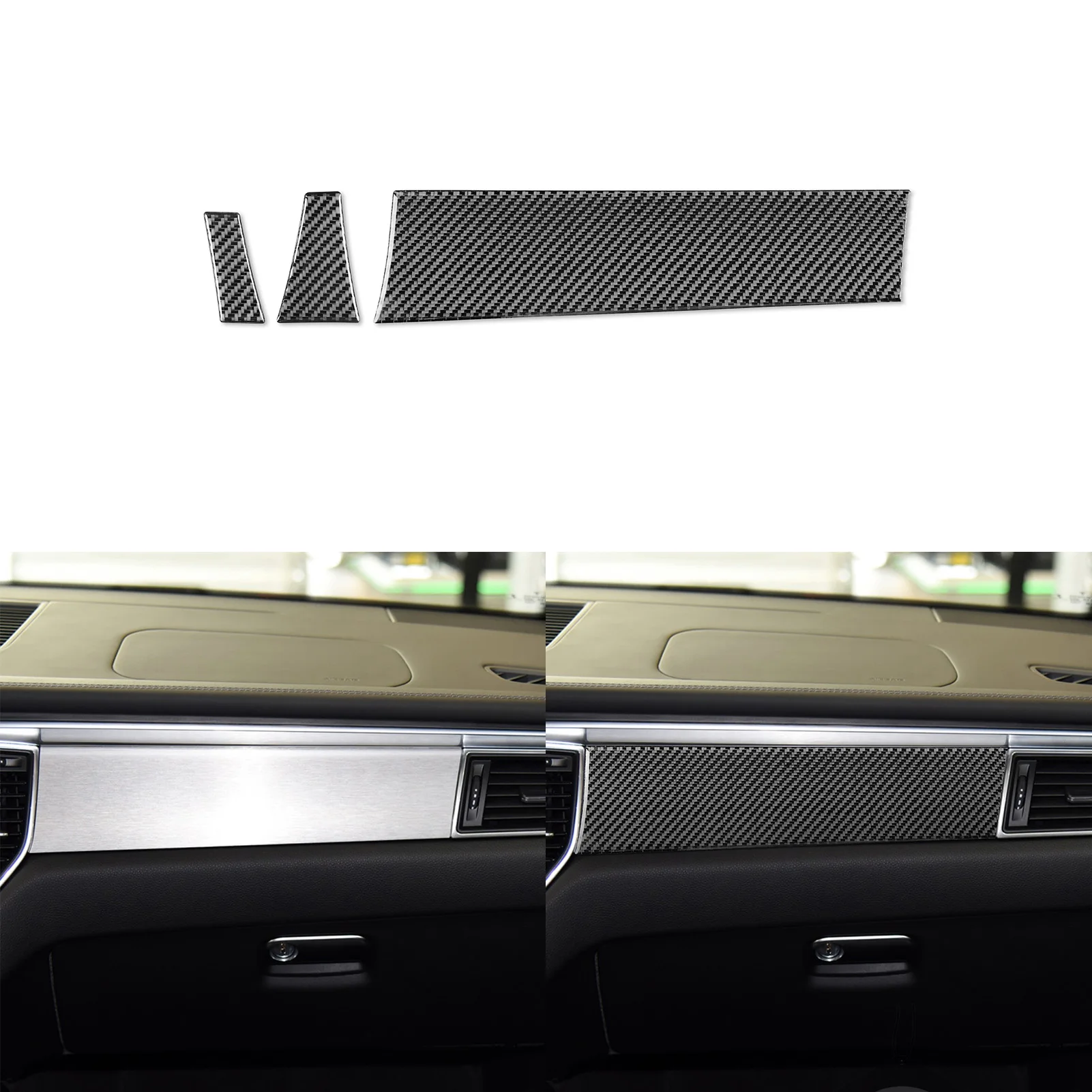 For Porsche MACAN Cayenne 2014 2015 2016 2017 2018 2019 2020 Carbon Fiber Car Accessories Interior Set Trim Sticker Decoration