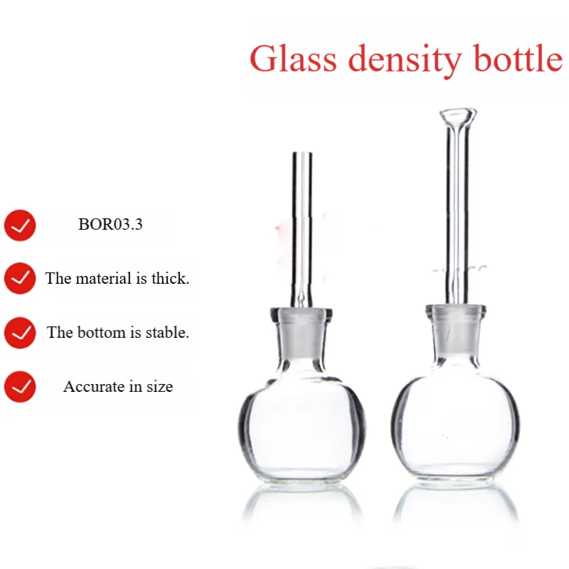 Determination of Density of Chemical Products in Glass Density Bottles Pycnometers Solid Density Bottles