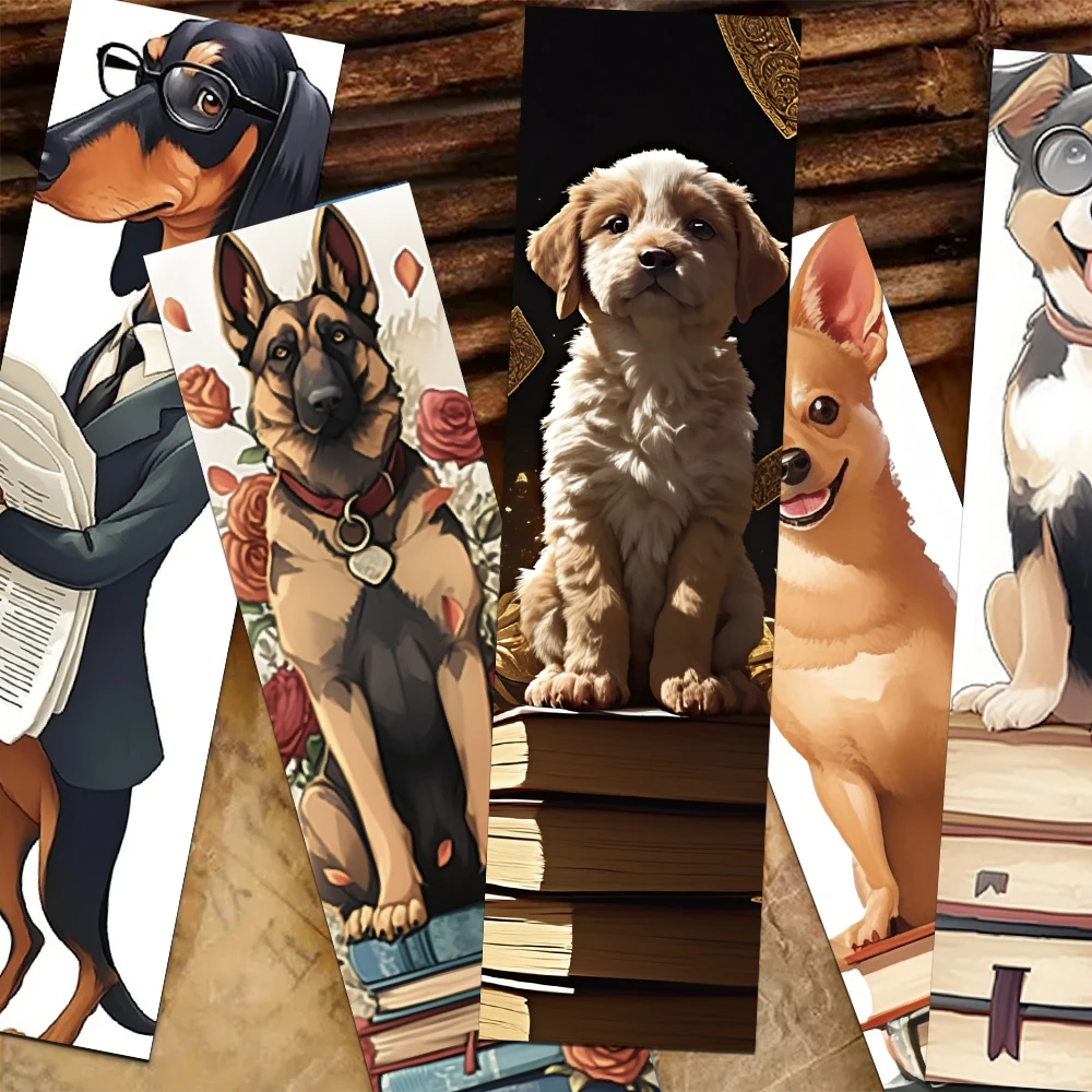 30 stücke Cartoon Niedlichen Hund Lesen Lesezeichen Leseseiten Bücher Kommentiert Studenten Schreibwaren DIY Ästhetische Lesezeichen