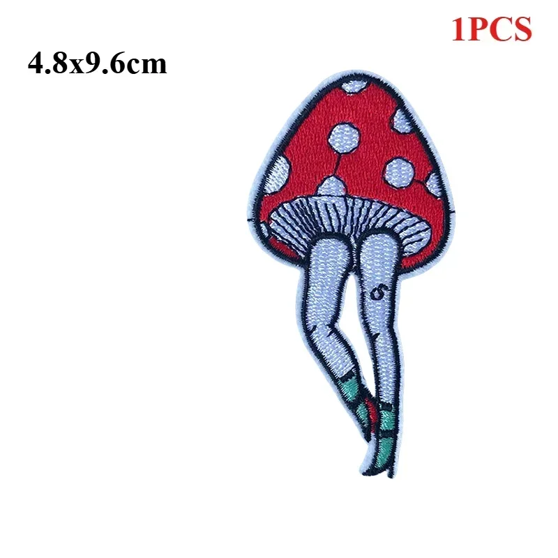 Color Hip Hop Wind Rainbow Love Peace V Gesture Sun Moon Mushroom Leg Clothing Adhesive Embroidery Cloth Sticker
