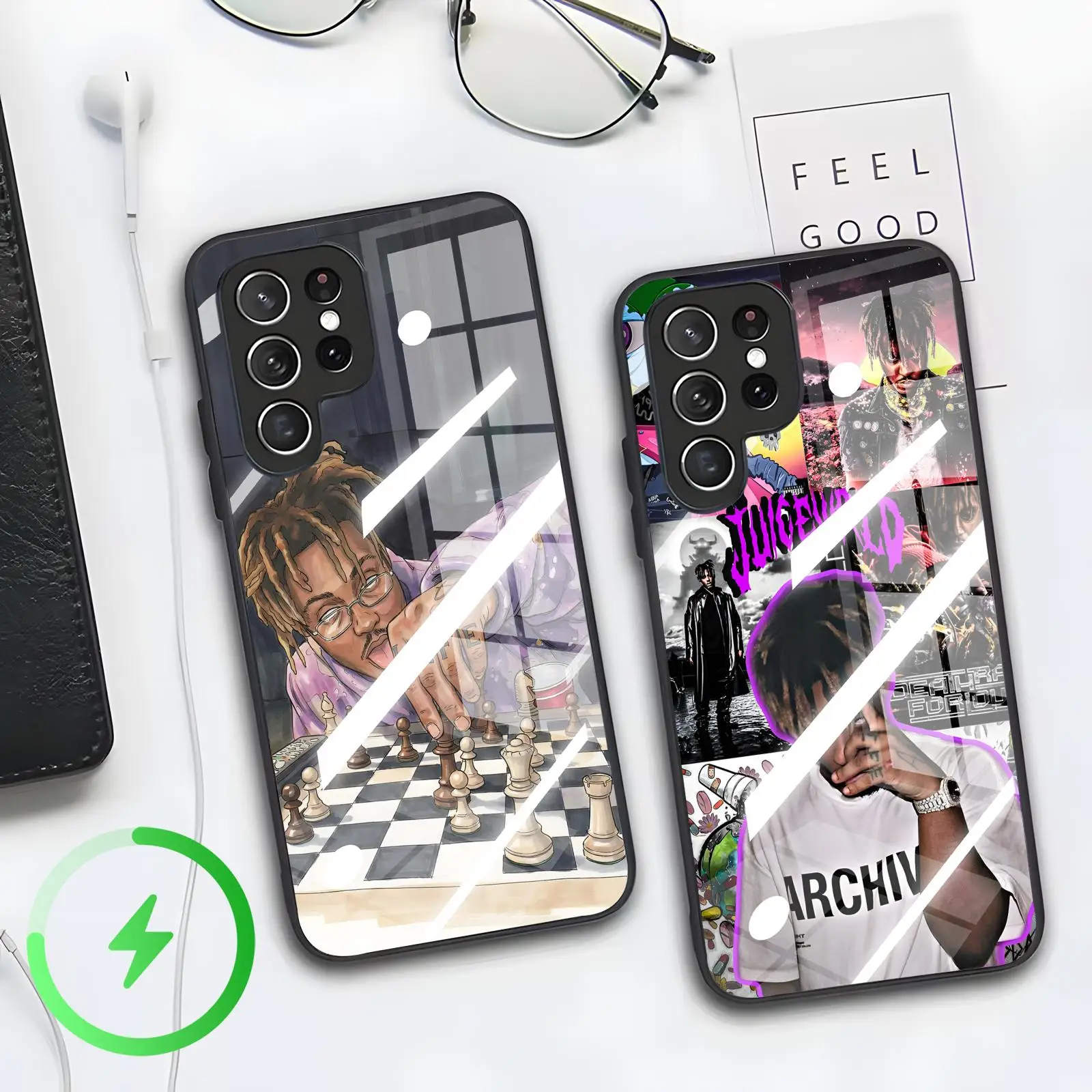 Juice WRLD 999 cool  Phone Case For Samsung S26 S25 S24 S23 S22 S21 Plus Ultra Note20 Magnetic Glass Phone Case