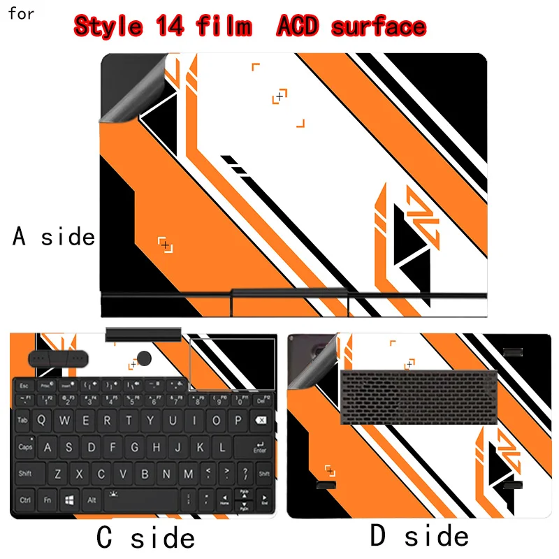 Maßgeschneiderte Hautfolie für GPD Pocket 4/Pocket 3 Laptop für GPD Win Mini 7 2023, 2024, 2025, kein Schnitt, Vinyl-Aufkleber-Schutzfolie