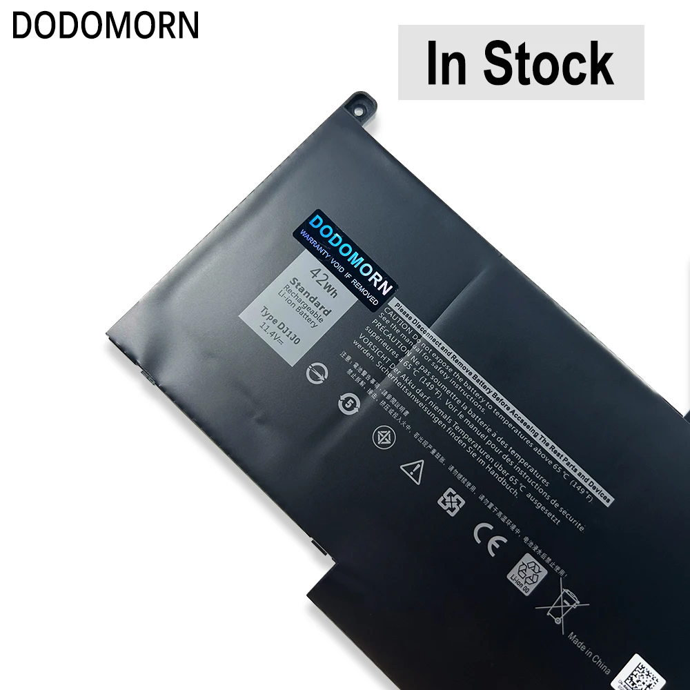 Dodomorn Dj1j0 Dj1jo Pgfx4 Laptop Batterij Voor Dell Latitude 12 7000 7280 7380 7480 Serie Notebook Tablet Pc 11.4V 42wh