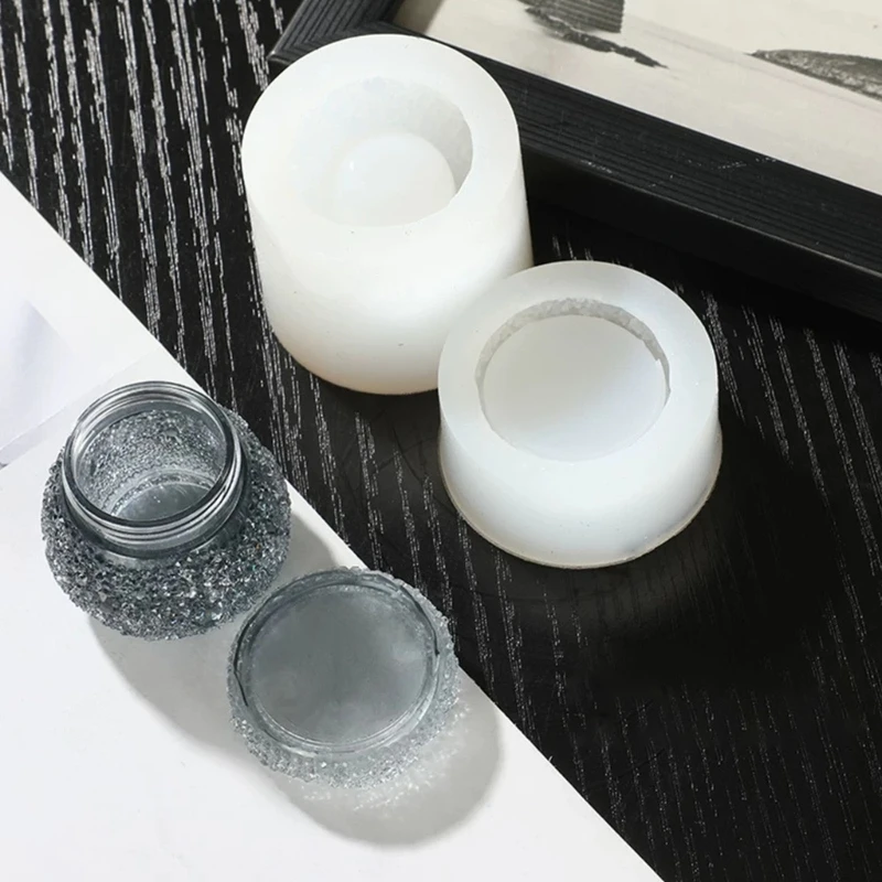 HXBF Irregular Shaped Silicone Mold For Creating Resin Jewelry Organiser Puddings Jar