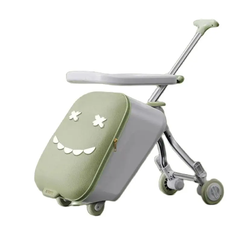 Luggage Children Can Sit and Ride Lazy Walking Baby Gods Suitcase 20 inch Boarding Travel Bags Brake Wheel Password Trolley Case