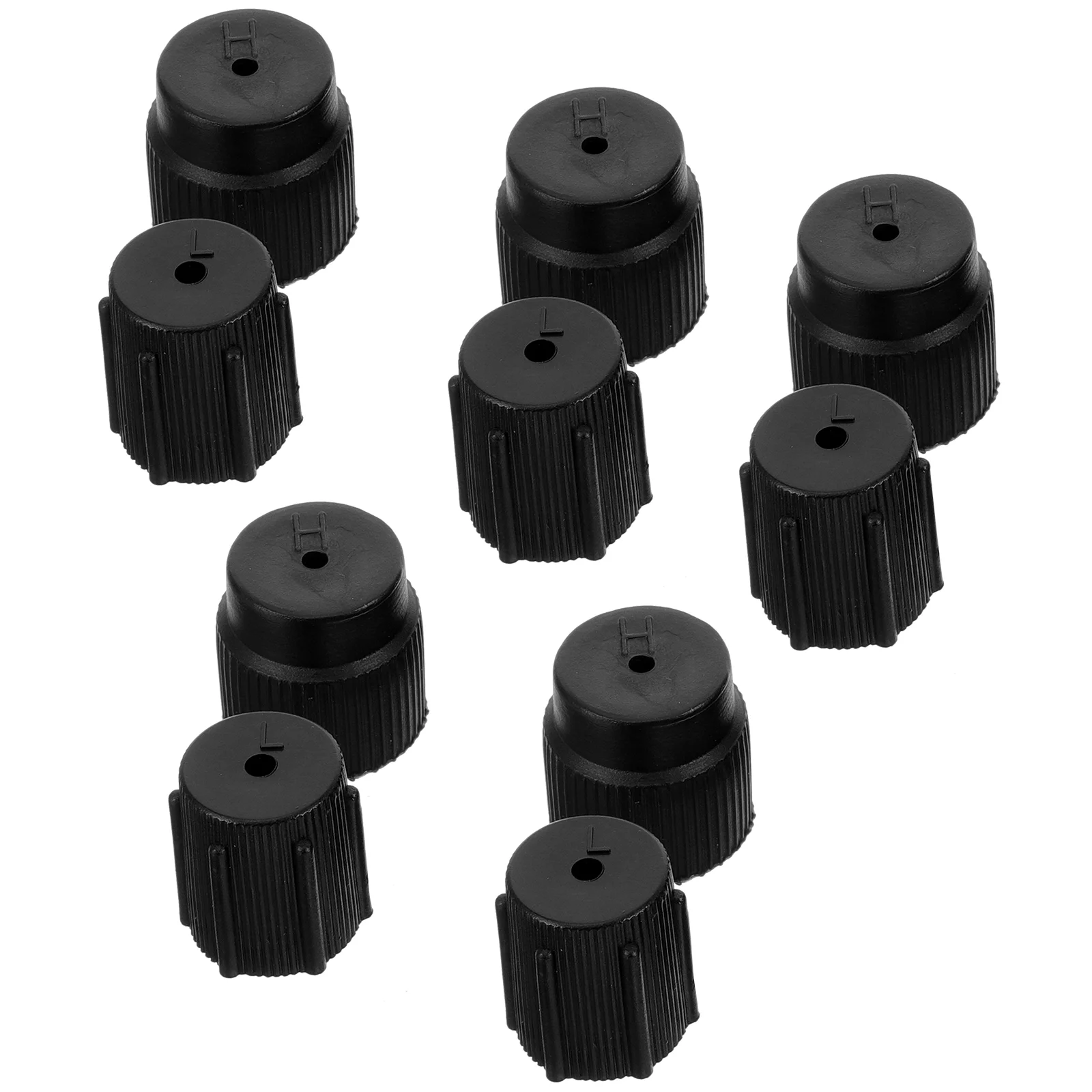 10 Pcs Household Conditioning Car Air Conditioner Pressure Cap Ac Valve Core Kit Abs Plastic Charging Port Auto Caps