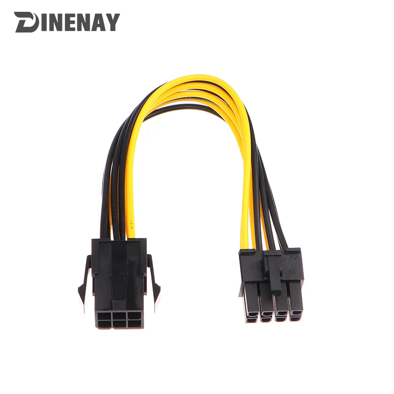 Powered Adapter 6pin To 8pin Adapter, PCI-e 6-pin Male To 8-pin Female Converter For 8pin GPU Video Card