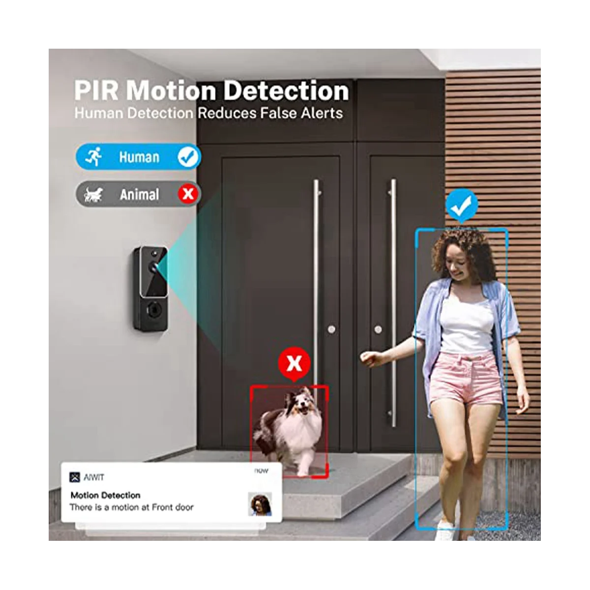 Camera, Smart Camera with Chime, AI Smart Human Detection, Cloud Storage, HD Live Image