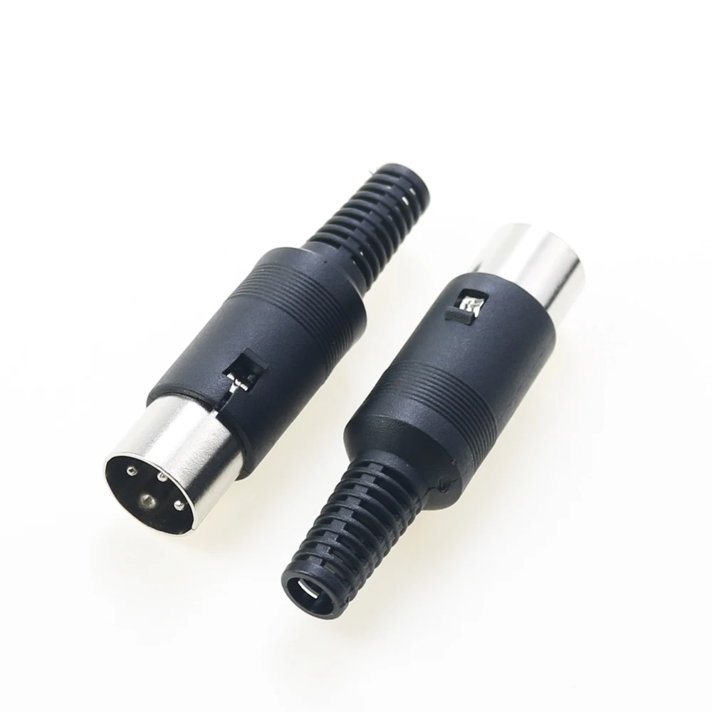 5pcs 3P 4P 5P 6P 7P 8Pin DIN Male/Female Plug Jack with Plastic Handle Keyboard Cable Connector Adapter PS2