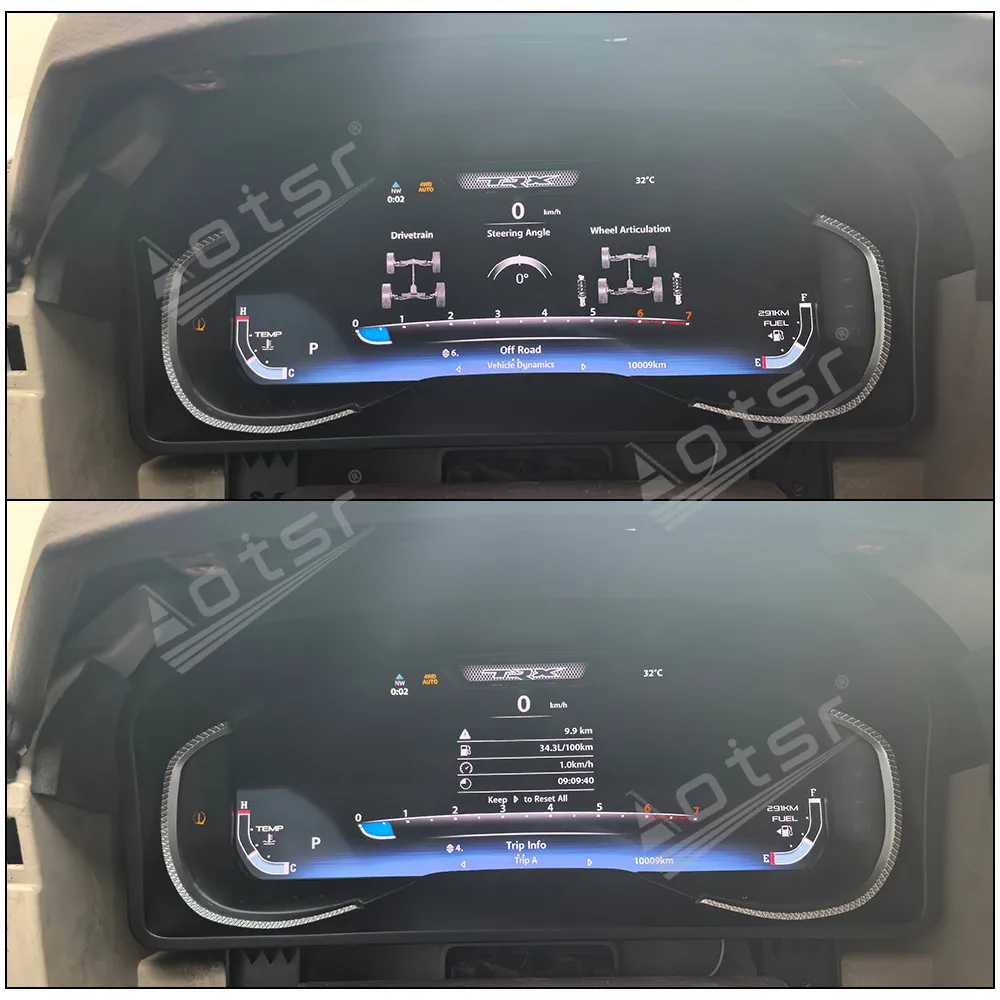 

12.3 inch Digital Cluster Odometer Screen For Dodge Ram LCD Instrument Panel 2013-2018 Virtual Cockpit Speed Meter Dashboard