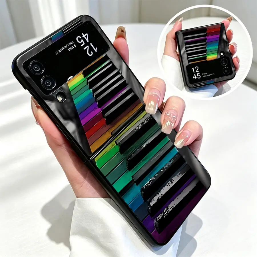 Back Phone Cover Funda Case for Samsung Galaxy Z Flip 8 Z Flip 7 6 5 4 3 Z Fold 8 7 6 5 4 3 Flip4 Flip6 Flip7 FE Flip5 Flip3