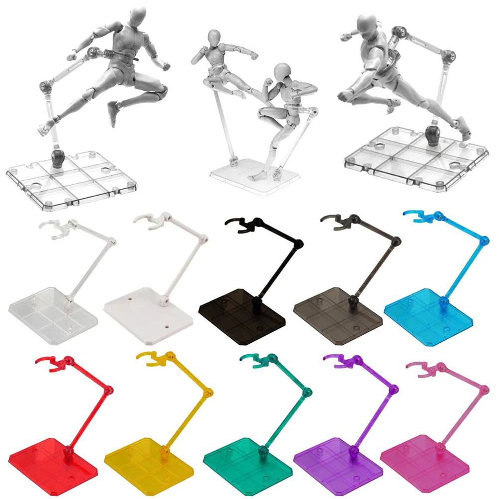 5/10/20PCS Action Figure Stand for HG/RG Gundam 1/144 Toy,Color Assembly Action Holder Base Display Model Support Stand